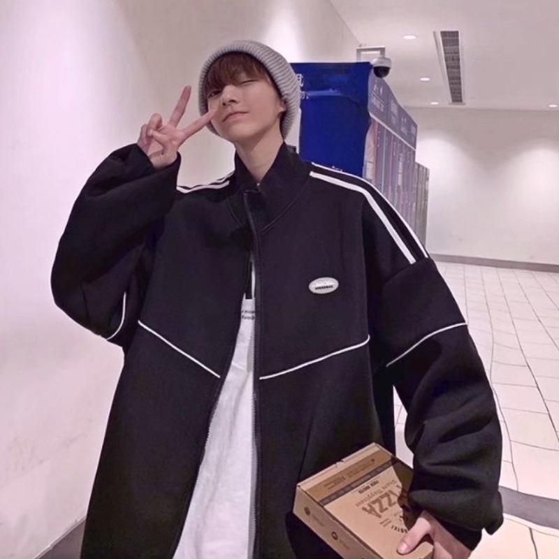 Áo khoác màu trơn kiểu dáng đơn giản thoải mái dành cho nam