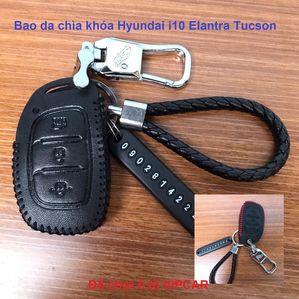 Bao da chìa khóa Hyundai i10 Tucson Elantra