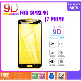 Samsung galaxy J7 Prime_Kính Cường Lực 9D Full Màn Thế hệ mơi - Siêu Cứng Bền tặng keo chống hở mép
