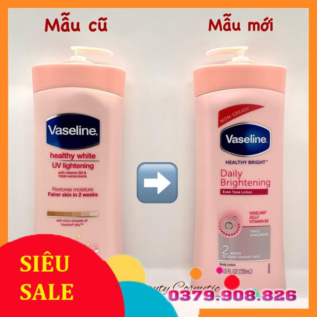 Sữa Dưỡng thể Vaseline 725ml Body Lotion Mỹ trắng da ,mịn màng, cấp ẩm chuyên sâu , phù hợp cho làn da châu Á