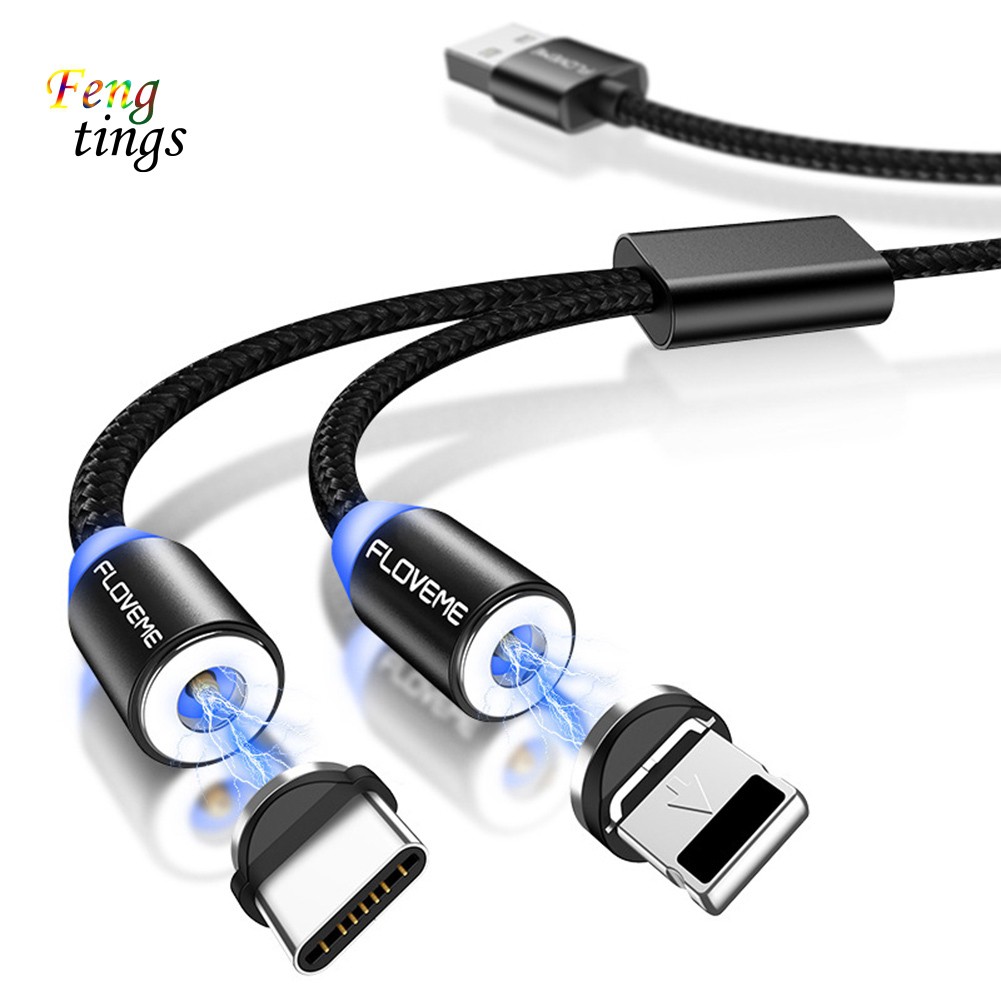 Dây cáp sạc đầu usb có thể tháo rời với thiết kế nam châm 2.1A cho Android iOS