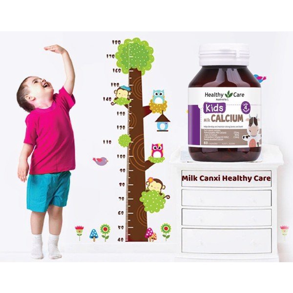 [Hàng chuẩn Úc] Viên uống canxi sữa healthy care cho bé Healthy care kids milk calcium 60 viên của Úc