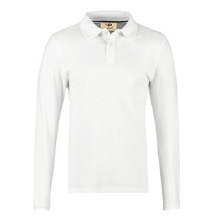 Áo thun nam cổ bẻ dài tay chuẩn phong cách Pigofashion PG09 (Trắng)