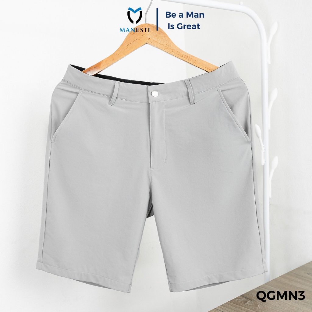 Quần Short Nam, Quần Short Golf MANESTI Màu Ghi