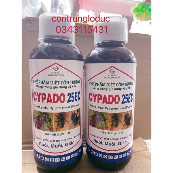 Thuốc diệt côn trùng y tế Cypado 25EC 1 lít
