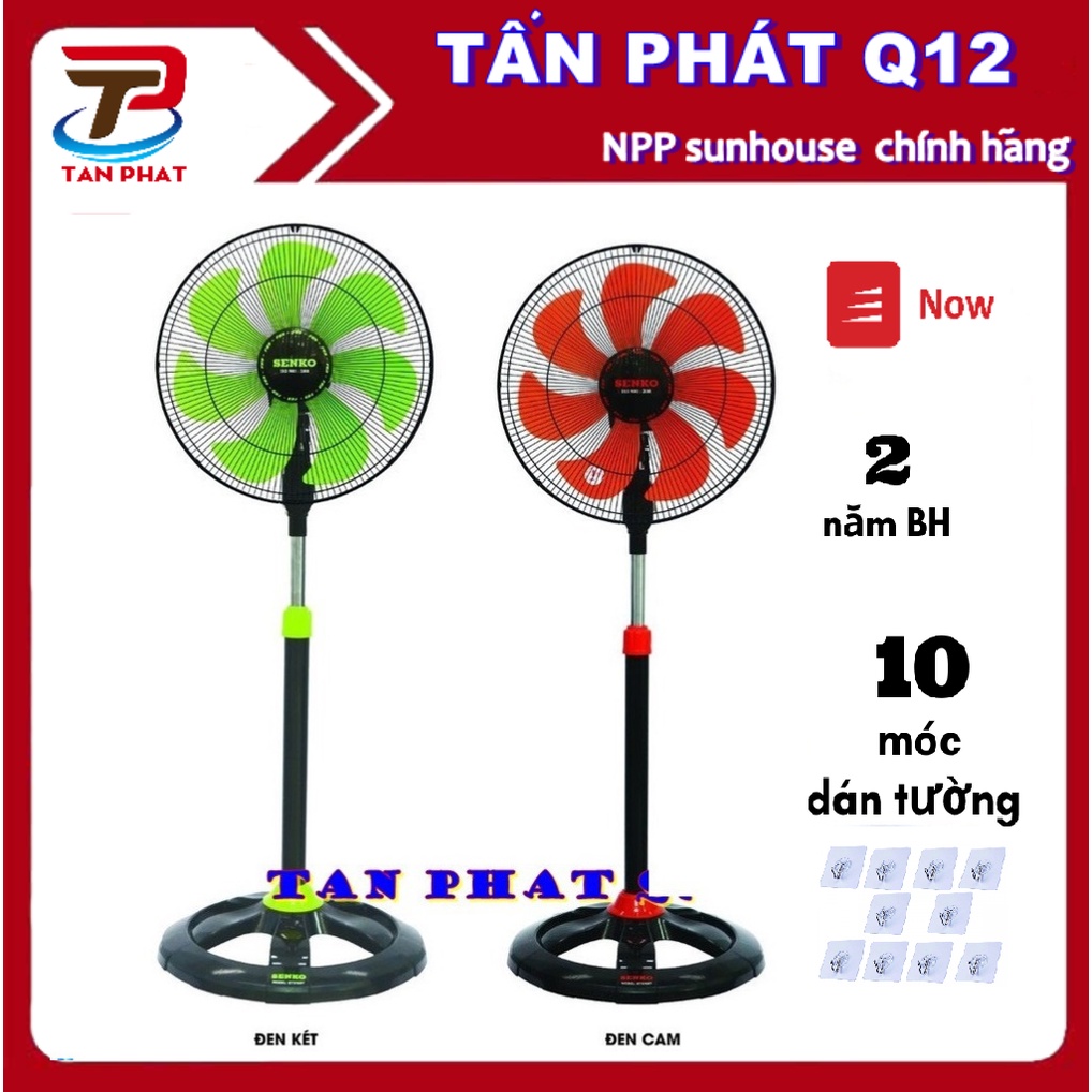 QUẠT ĐỨNG SENKO DTS1607 cao max 120cm (tặng 10 móc dán tường)