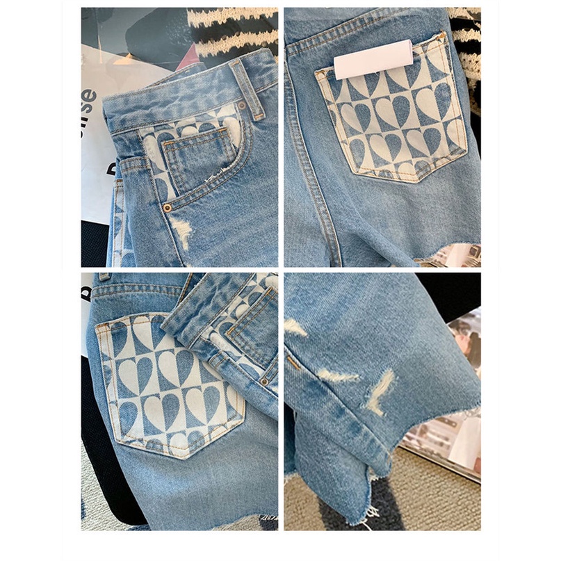 Quần Short Denim Dáng Chữ A Ống Rộng Lưng Cao Thời Trang Mùa Hè Hàng Mới Dành Cho Bạn Nữ