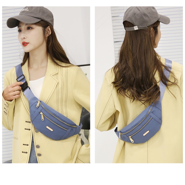 Túi Đeo Chéo Ngực Bằng Nylon Thời Trang Hàn Quốc Cho Nam / Nữ