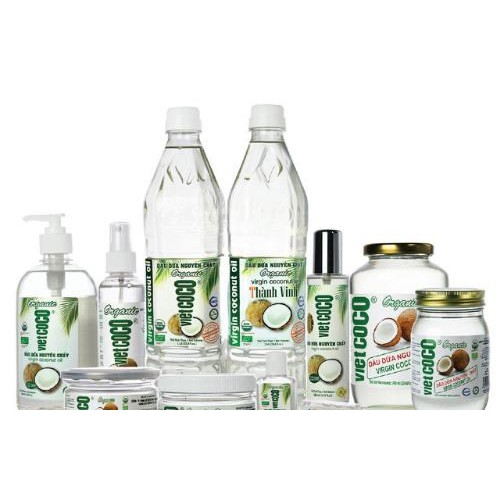 Dầu Dừa Organic 100% Nguyên Chất Ép Lạnh Vietcoco Dưỡng Da Và Tóc