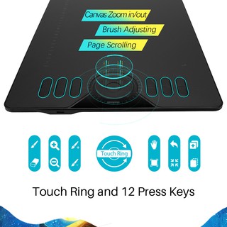 Bảng vẽ Huion HS610 cho Android & máy tính (tặng kèm găng tay họa sĩ)-Hàng Chính Hãng