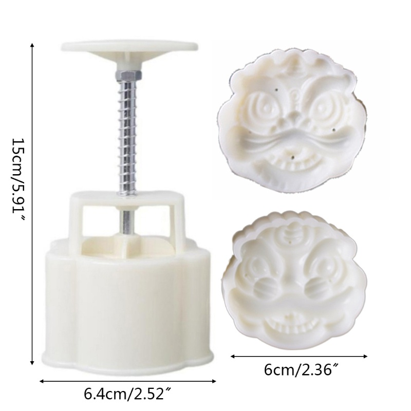 Khuôn Nhựa Làm Bánh Trung Thu Hình Sư Tử 75g DIY