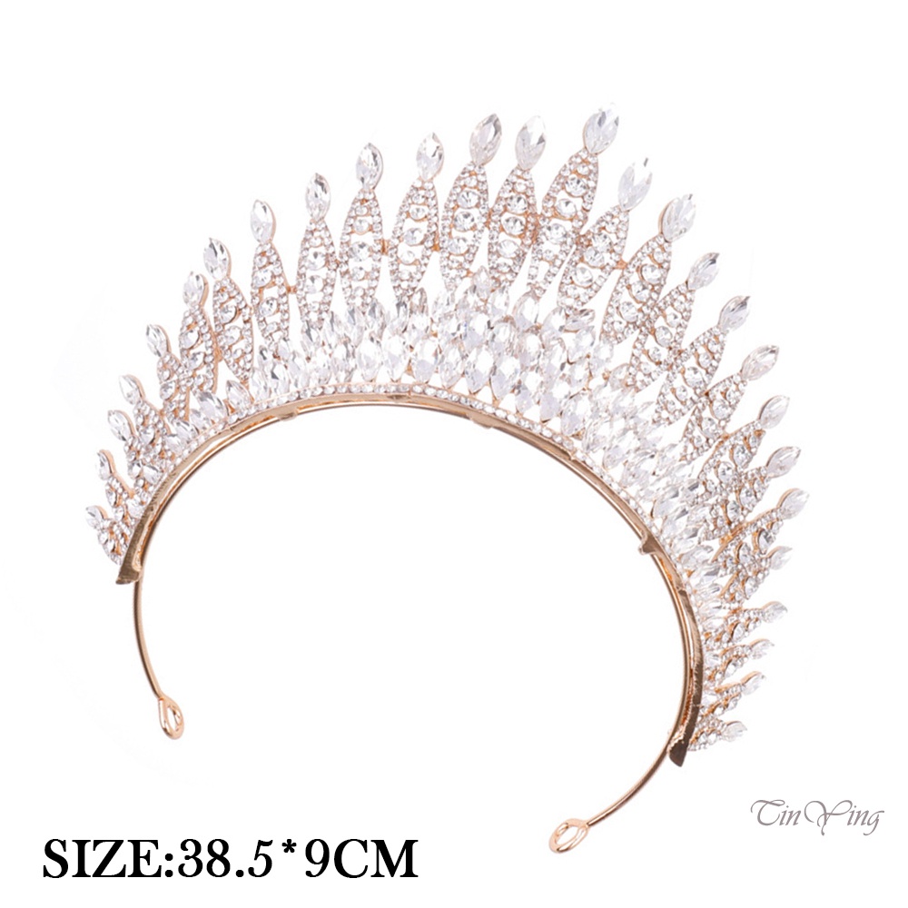 GETNOIVAS Vương Miện Đính Đá Lấp Lánh Nhiều Màu Sắc Trang Trí Sân Khấu
