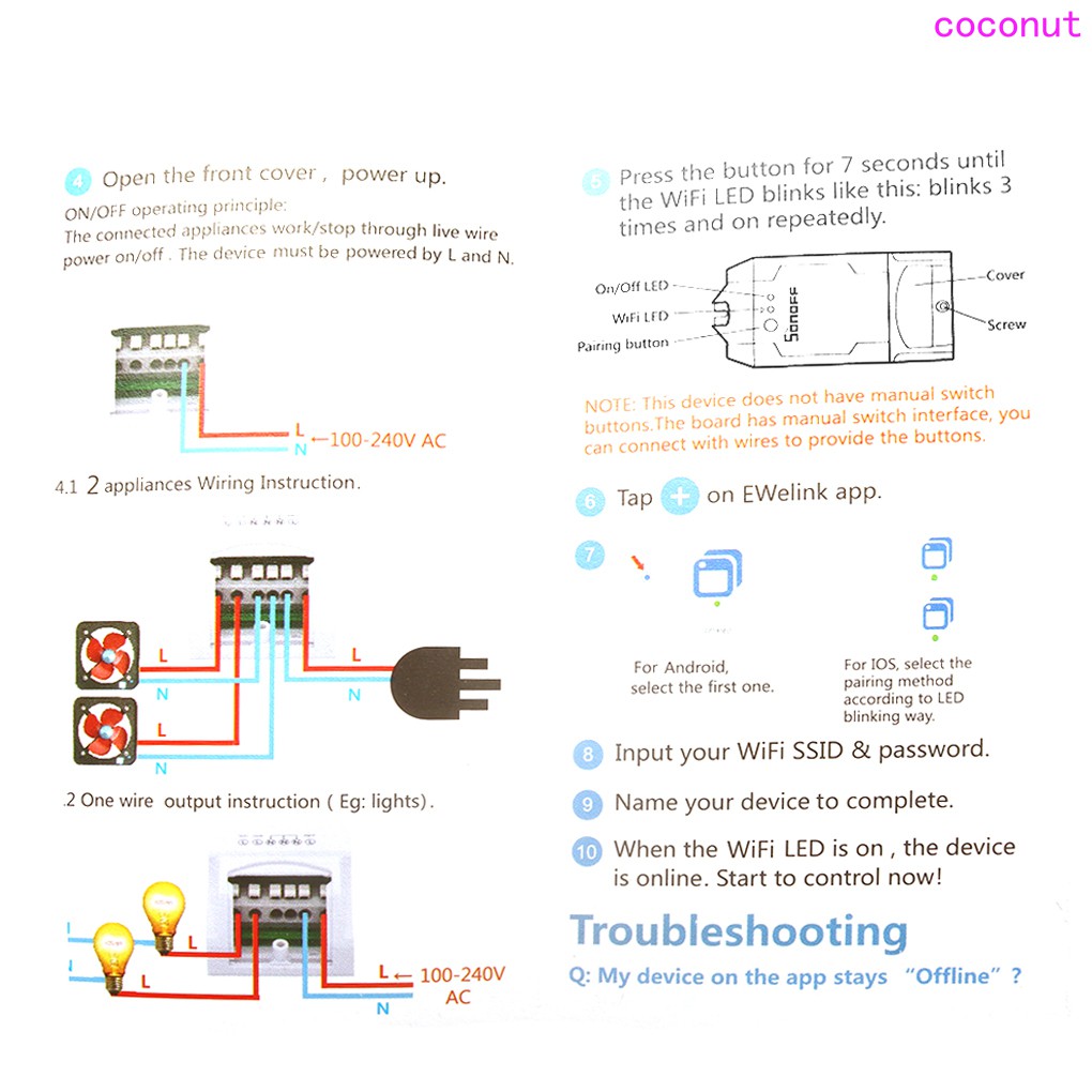 Công Tắc Điều Khiển Từ Xa Thông Minh Sonoff Dual R2