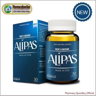 Sâm Alipas New (mẫu mới ) - Hỗ trợ tăng cường sức khỏe sinh lý nam ( Hộp 30 viên)