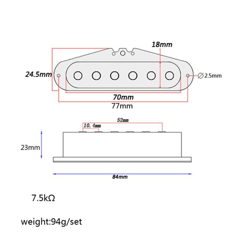 Pickup Humbucker 48mm / 52mm Cho Đàn Guitar Bass