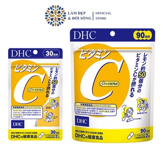 Viên uống DHC Bổ sung Vitamin C Nhật Bản sáng da mờ thâm, tăng đề kháng cơ thể 30 ngày/ 90 ngày (60 viên/180 viên)
