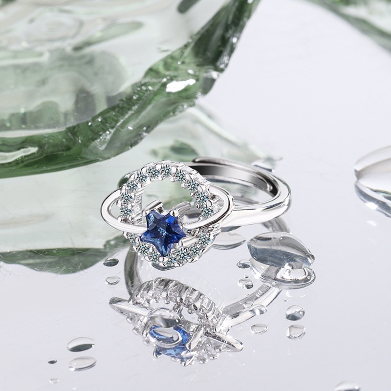 Nhẫn Mở Hình Hành Tinh Đính Đá Zircon Cho Nữ