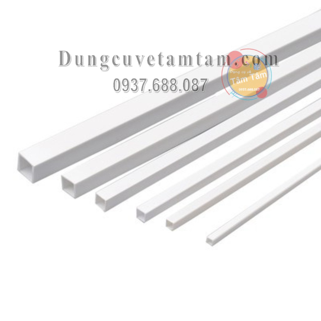 -Cột Mô hình, Cột nhựa làm mô hình, CỘT RỔNG VUÔNG -Mô hình