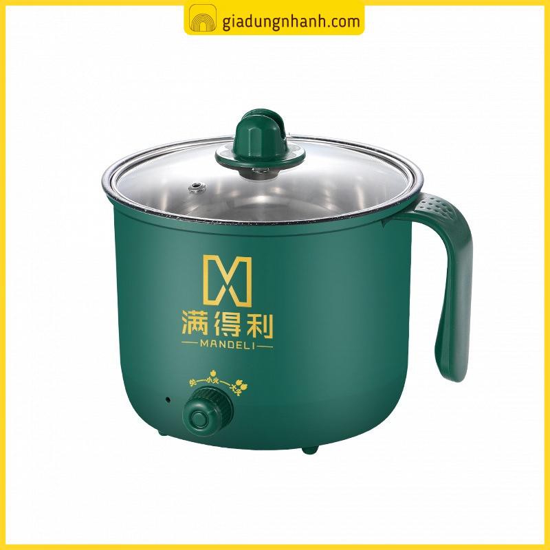 [VIP] Nồi Lẩu Mini 1,8L (Nút Vặn), Ca Nấu Mì, Nồi Nấu Cơm Đa Năng 2 Tầng, 2 Nấc Nhiệt Thế Hệ Mới Có Tay Cầm