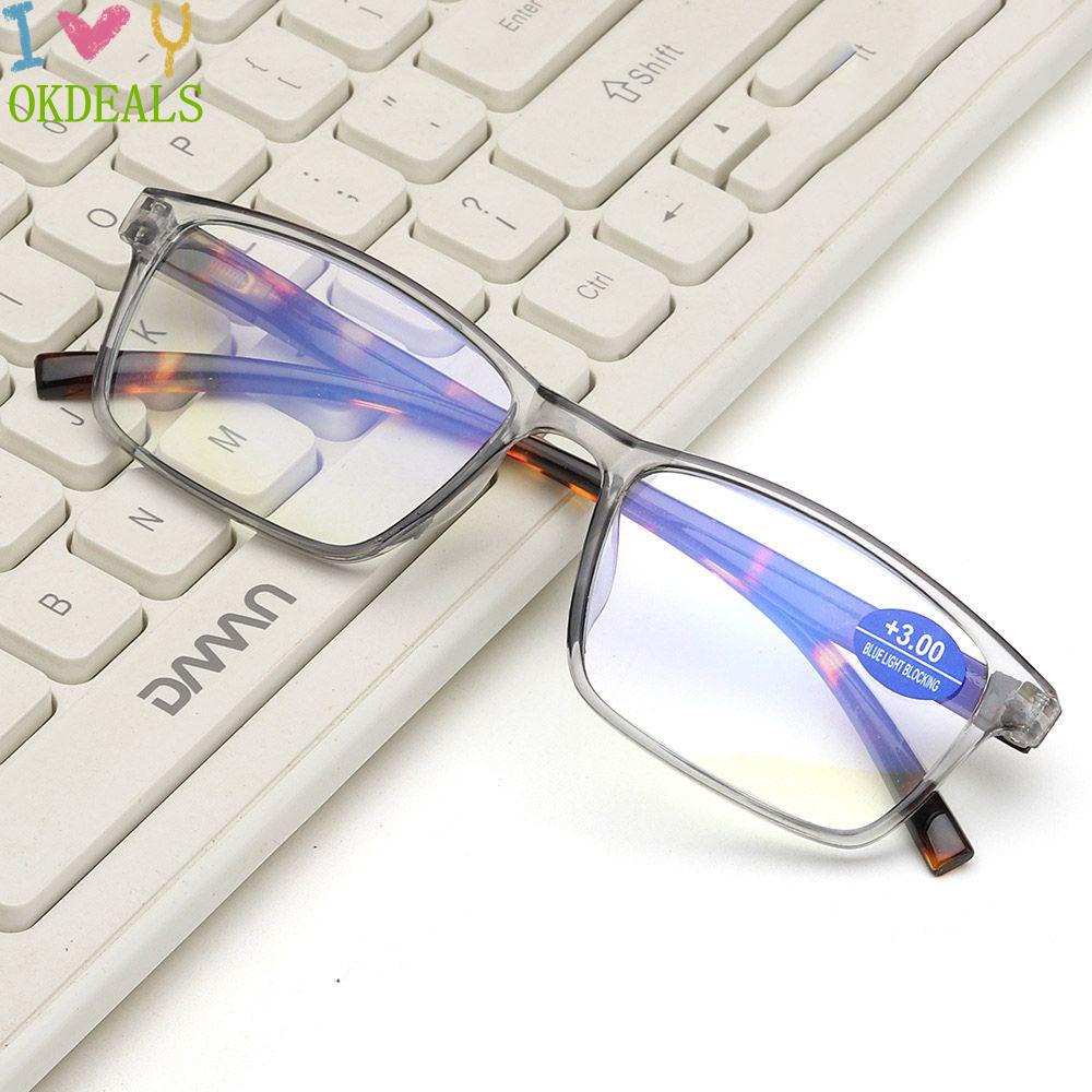 Okdeals Kính Đọc Sách Gọng PC Siêu Nhẹ Chống Tia Sáng Xanh Thời Trang Nhiều Màu Cho Nam Và Nữ