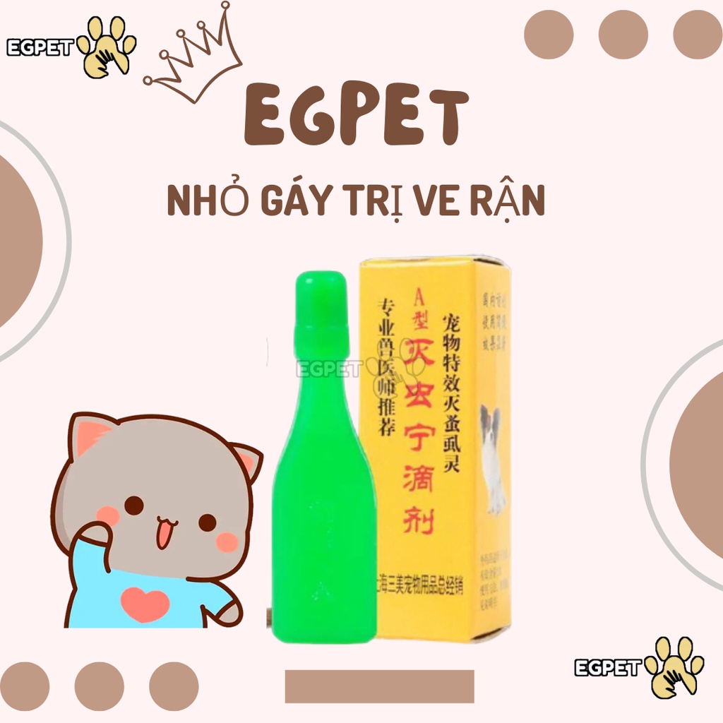 Nhỏ ve rận, bọ chét cho chó mèo, nhỏ gáy cho chó mèo siêu hiệu quả