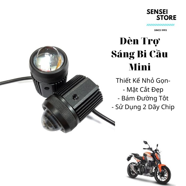 Đèn Trợ Sáng Bi Cầu Led Mini 2 Màu Cos Vàng Pha Trắng ( Giá lẻ 1 Bóng) Nguồn Tích hợp Trong Đèn