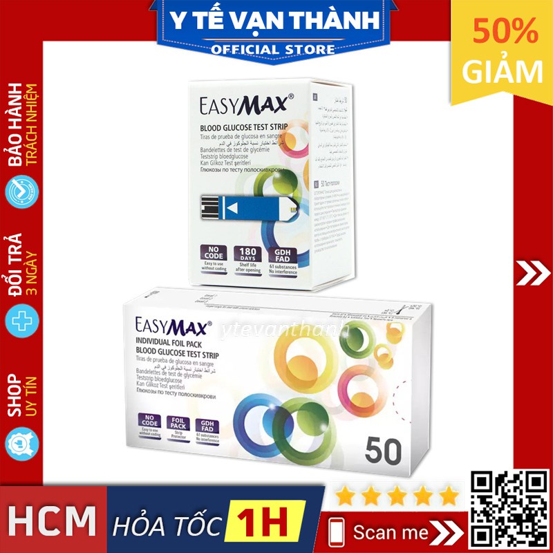 ✅ Que Thử Đường Huyết- EasyMax (Easy Max), (Date Xa) -VT0761 | Y Tế Vạn Thành