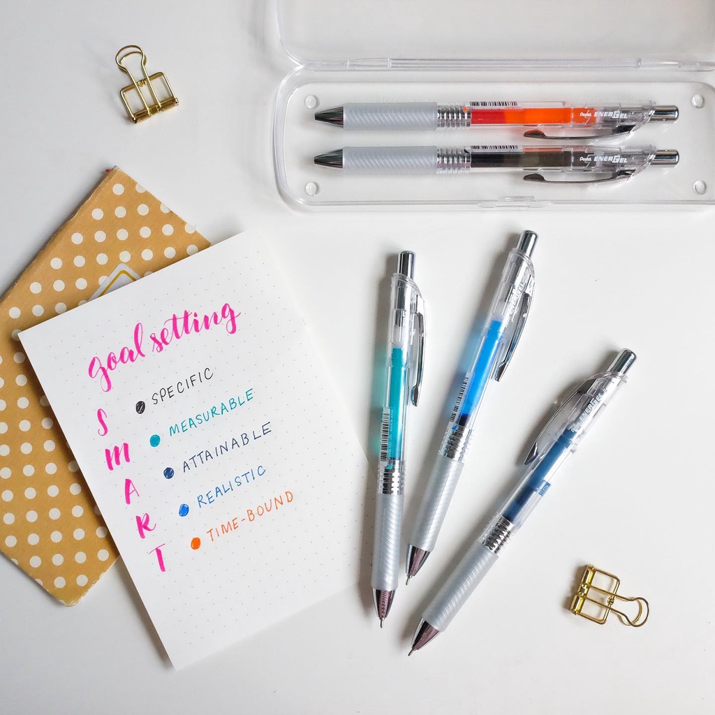 Bút Pentel Energel Infree 0.5mm BLN75TL - 10 Màu Mực Siêu Nhanh Khô