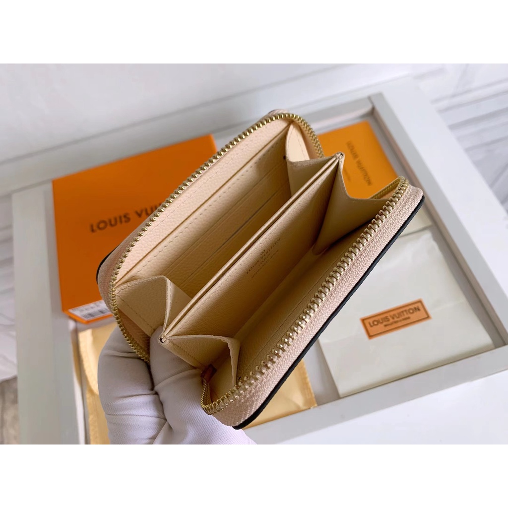 Sẵn sàng giao hàng Ví nữ ngắn mới của Louis Vuitton LV Ví có dây kéo có hộp M80408