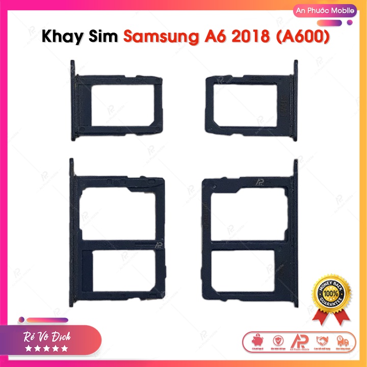 Khay Đựng Sim Samsung Galaxy A600 / A6 2018 Zin Bóc Máy