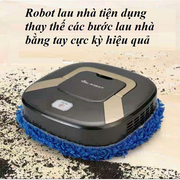 Robot lau nhà - Hàng nội địa Trung - Máy lau nhà hai chế dộ lau khô và lau ướt pin sạc cổng USB tiện lợi có bảo hành