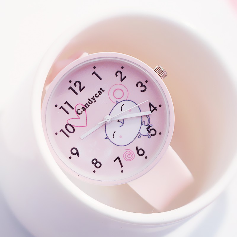 Đồng hồ thời trang nữ dây cao su mặt thú xinh Candycat PKHRCAT001 (Đường kính mặt: 36 mm) | BigBuy360 - bigbuy360.vn