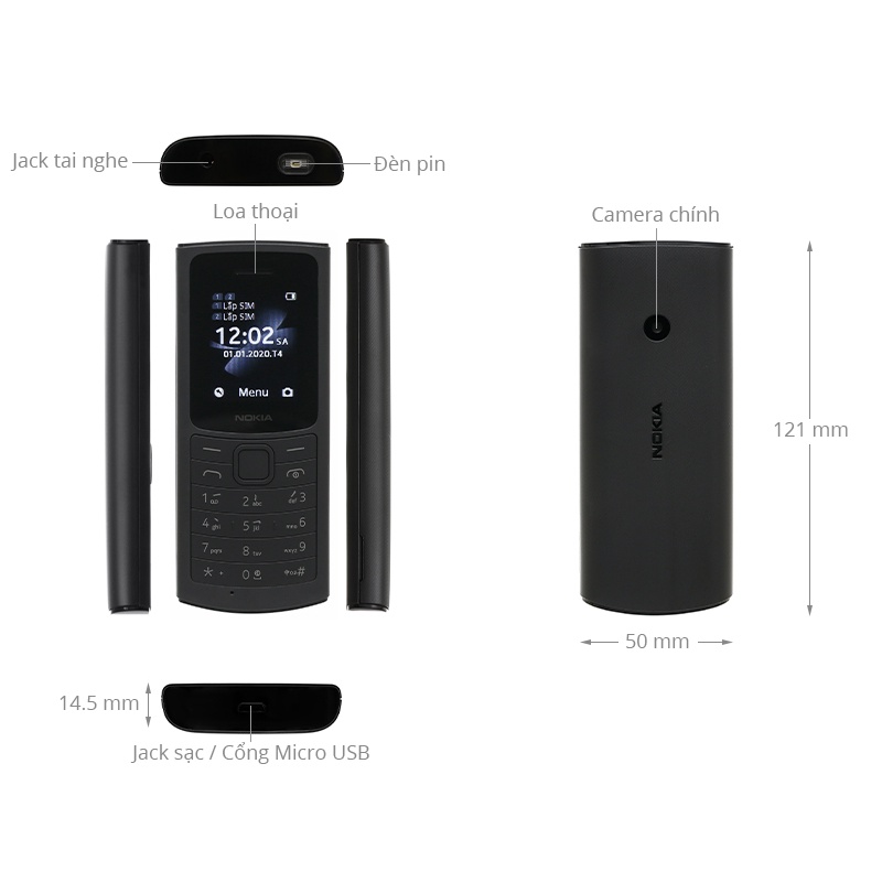Điện thoại Nokia 110 4G - Hàng chính hãng, nguyên seal mới 100%