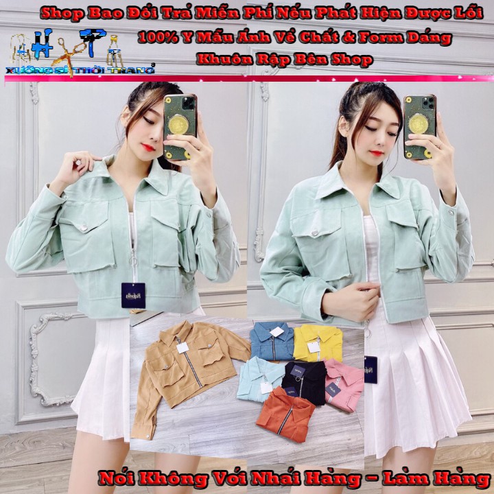 Áo Khoác Nhung Bố Lụa Form Lửng Cao Cấp  Phối Túi Hộp Siêu Sang Mẫu Mới Thời Trang 2020- Hàng Có Sẵn | BigBuy360 - bigbuy360.vn