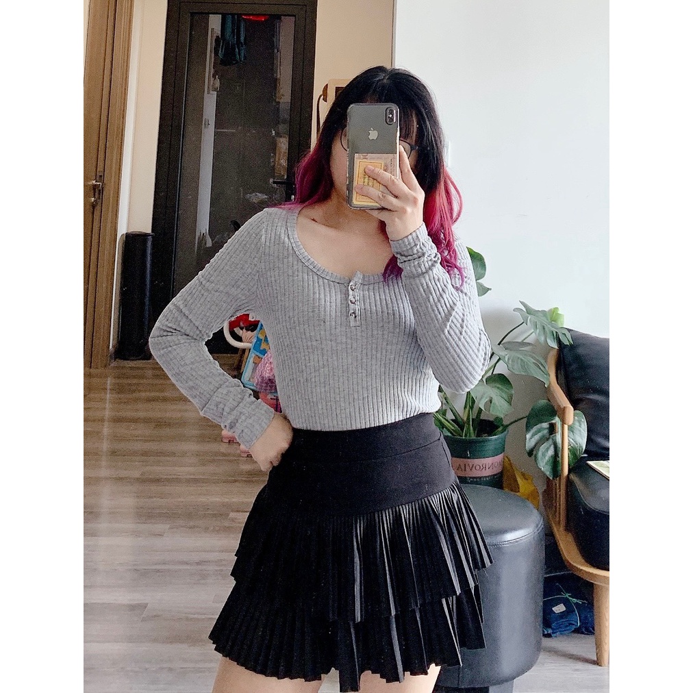 Áo Nữ thu đông Wi.ld Fa.ble thun gân