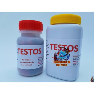 Testos Thuốc nuôi gà đá Cao Cấp Tăng Bo Tăng Cơ Bắp (50 Viên)