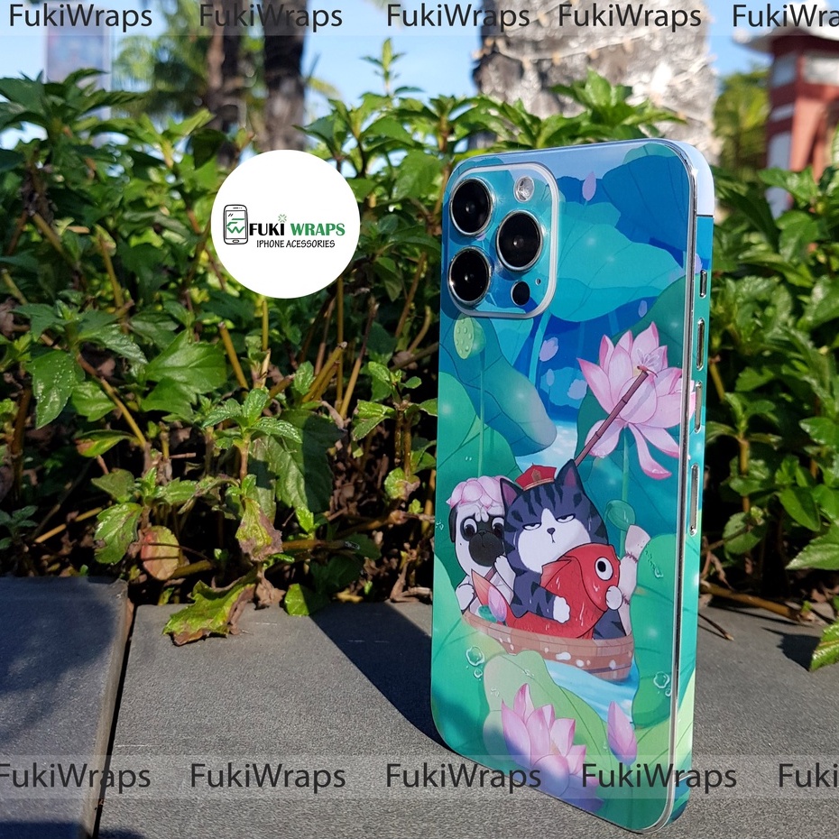 Tấm dán Skin Mặt Sau Cún Mèo FULL VIỀN Dành Cho 13prm ,12prm ,11prm ,X , XS, XR ,xsm , 7p , 12pro , 11pro - FukiShop