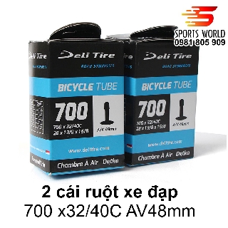 Ruột xe đạp 700x32/40 van xe máy dài 48mm DELI-TIRE