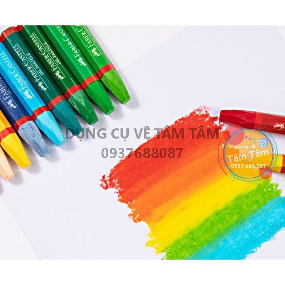 [ TÂM TÂM ]-Sáp dầu Faber Castell, Oil pastel Faber Castell bộ 24/48/60 màu