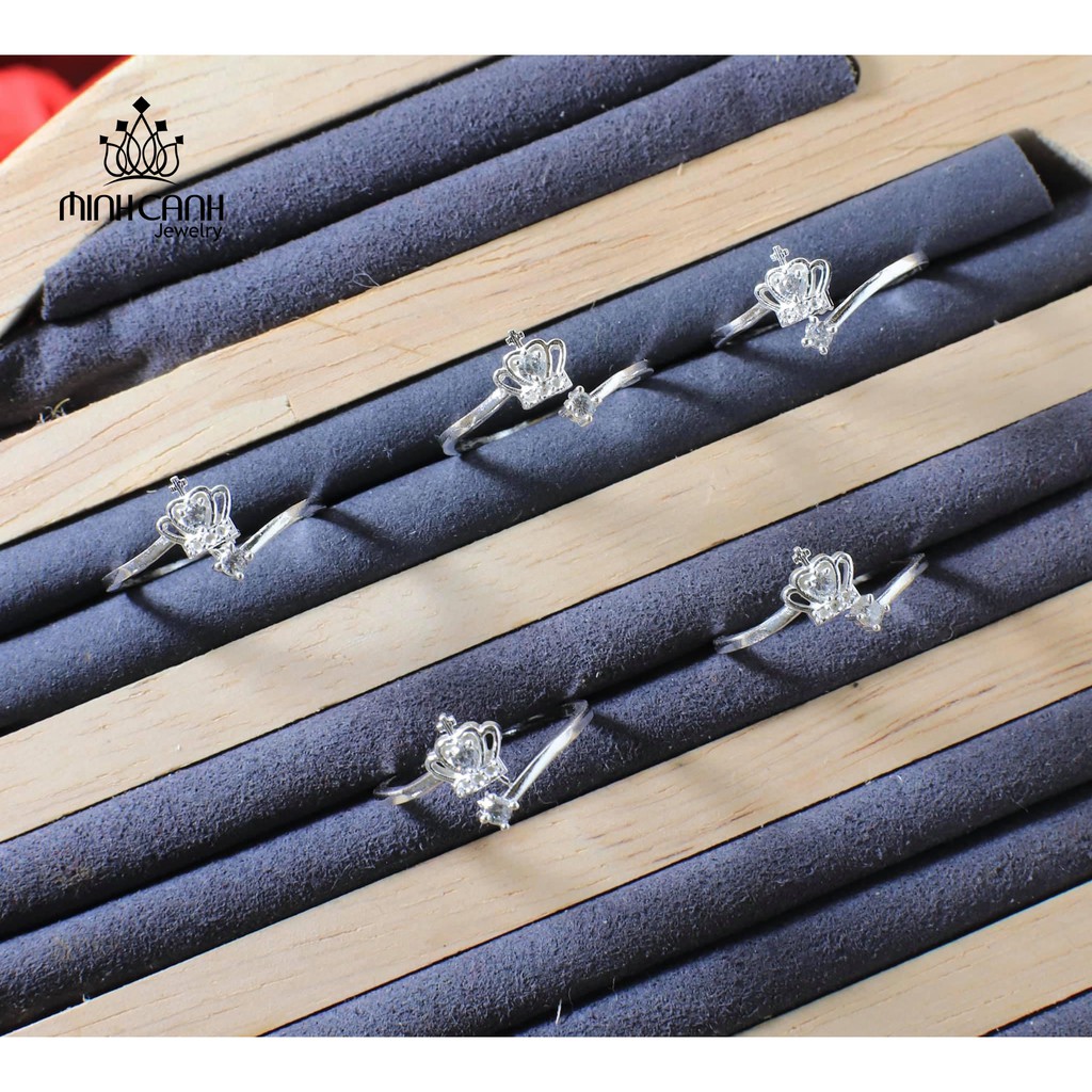 Nhẫn Bạc Vương Miện Dáng Hở Điều Chỉnh Được Size - Minh Canh Jewelry