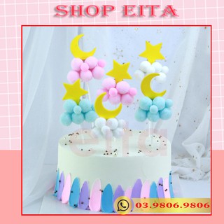 Set 5 Que cắm bông mây trang trí bánh kem, trang trí bánh sinh nhật