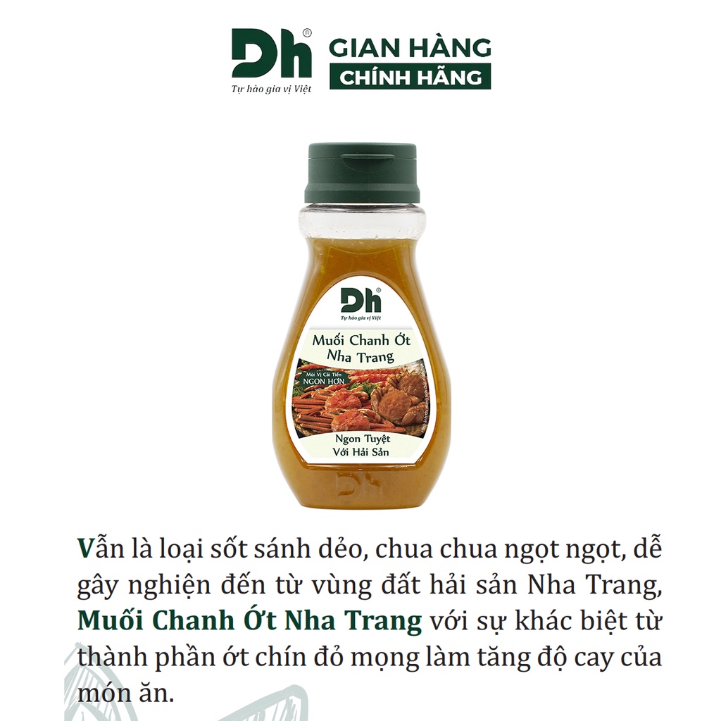 Muối chanh ớt Nha Trang DH Foods gia vị nước sốt chấm hải sản đồ nướng 200gr