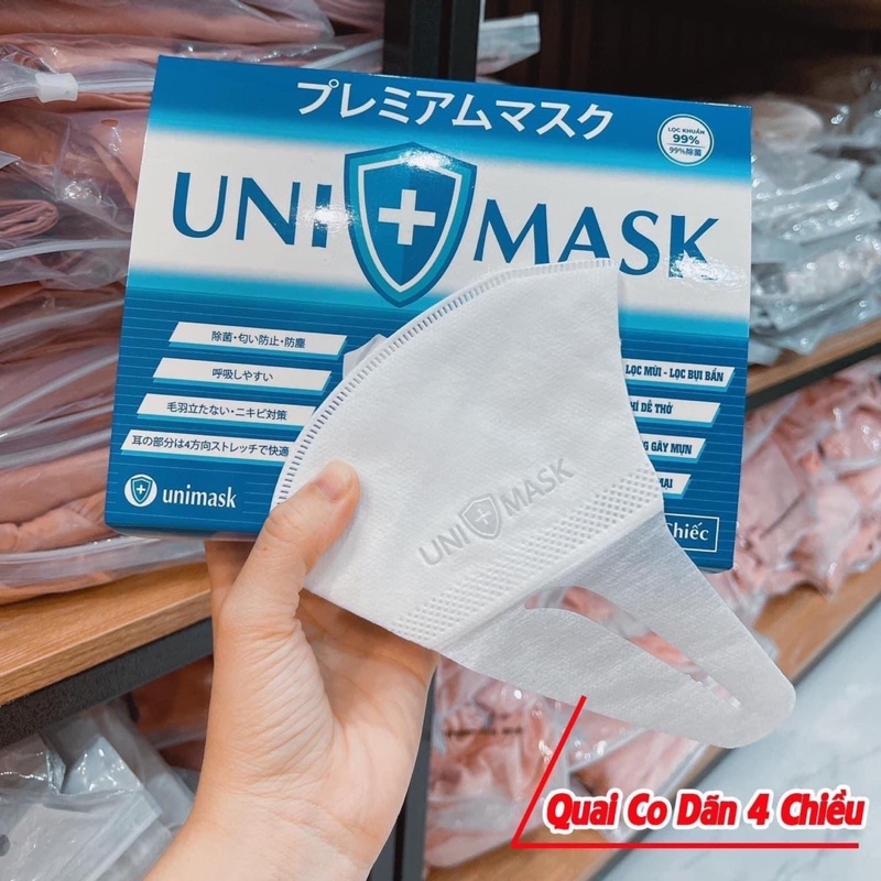 (50cái) Khẩu Trang Uni 3D Mask Quai Ôm Mặt