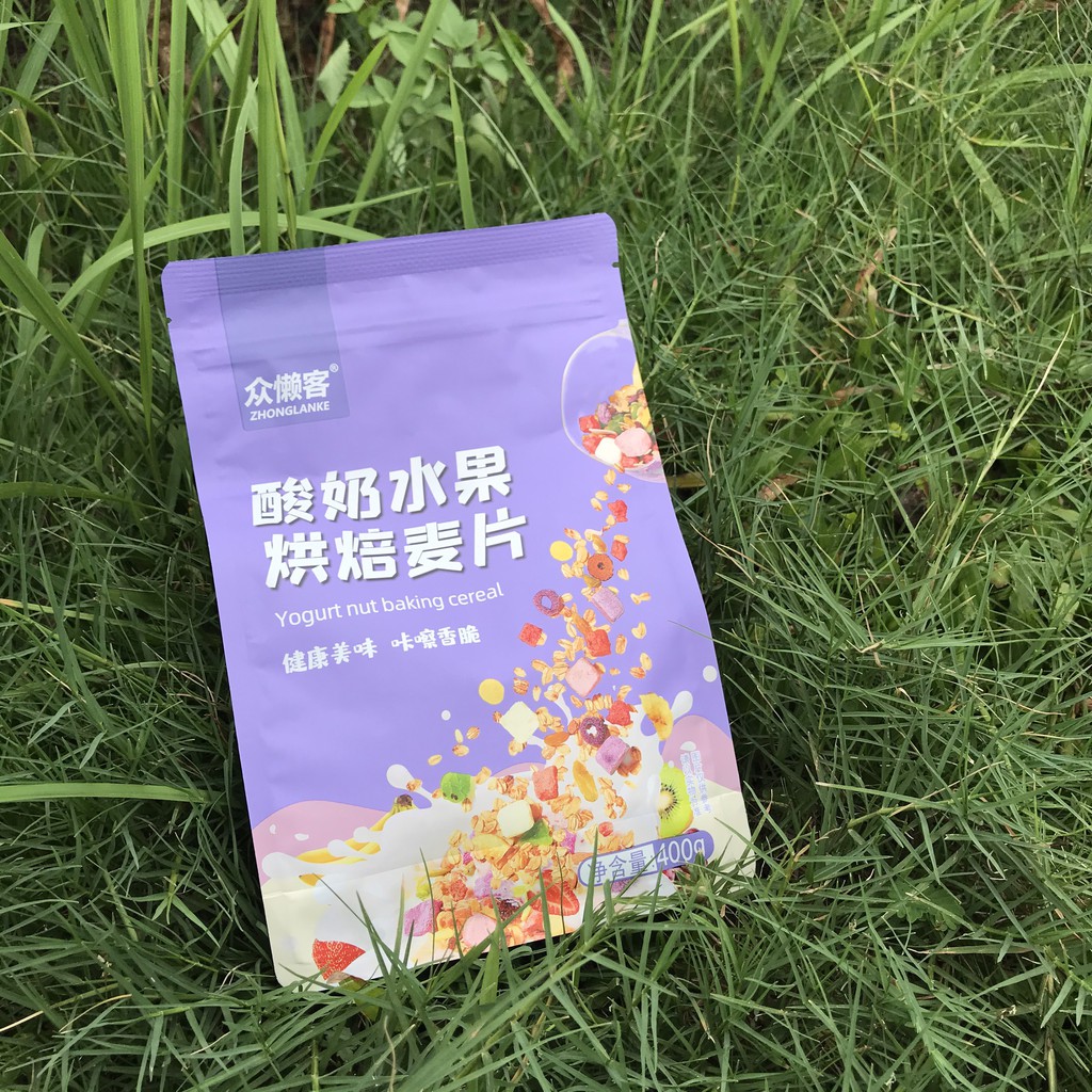 Ngũ cốc yến mạch trái cây sấy có viên sữa chua, giữ dáng, đẹp d a