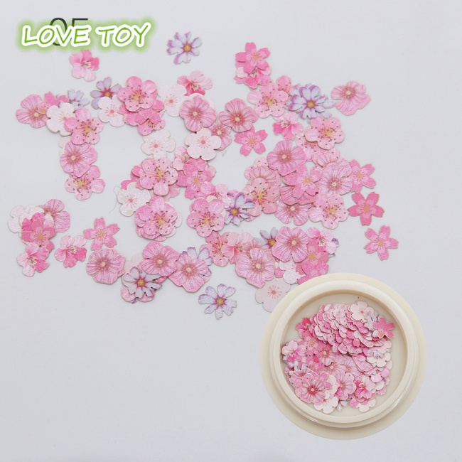 [Hàng mới về] Túi 50 phụ kiện hoa giấy để trang trí móng tay nghệ thuật