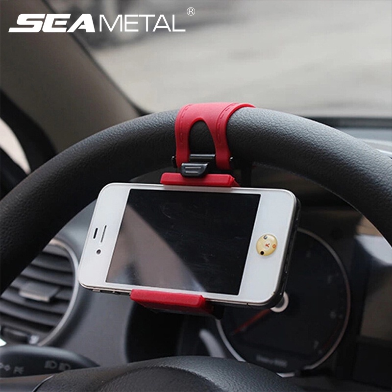 Giá đỡ điện thoại SEAMETAL kẹp vô lăng xe hơi thích hợp cho iPhone Max Samsung Xiaomi