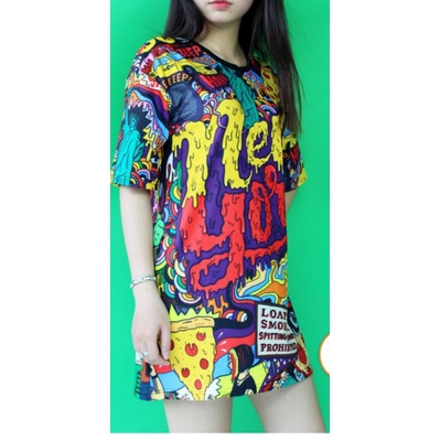 Đầm xuông 3D thun Thái mềm vải mát - giá 1 cái