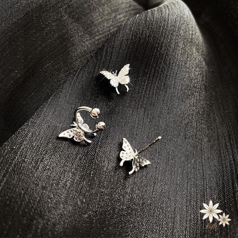 【kifli】Khuyên Kẹp Vành Tai Không Xỏ Lỗ Hình Bướm Nhỏ Thời Thượng Cho Nữ