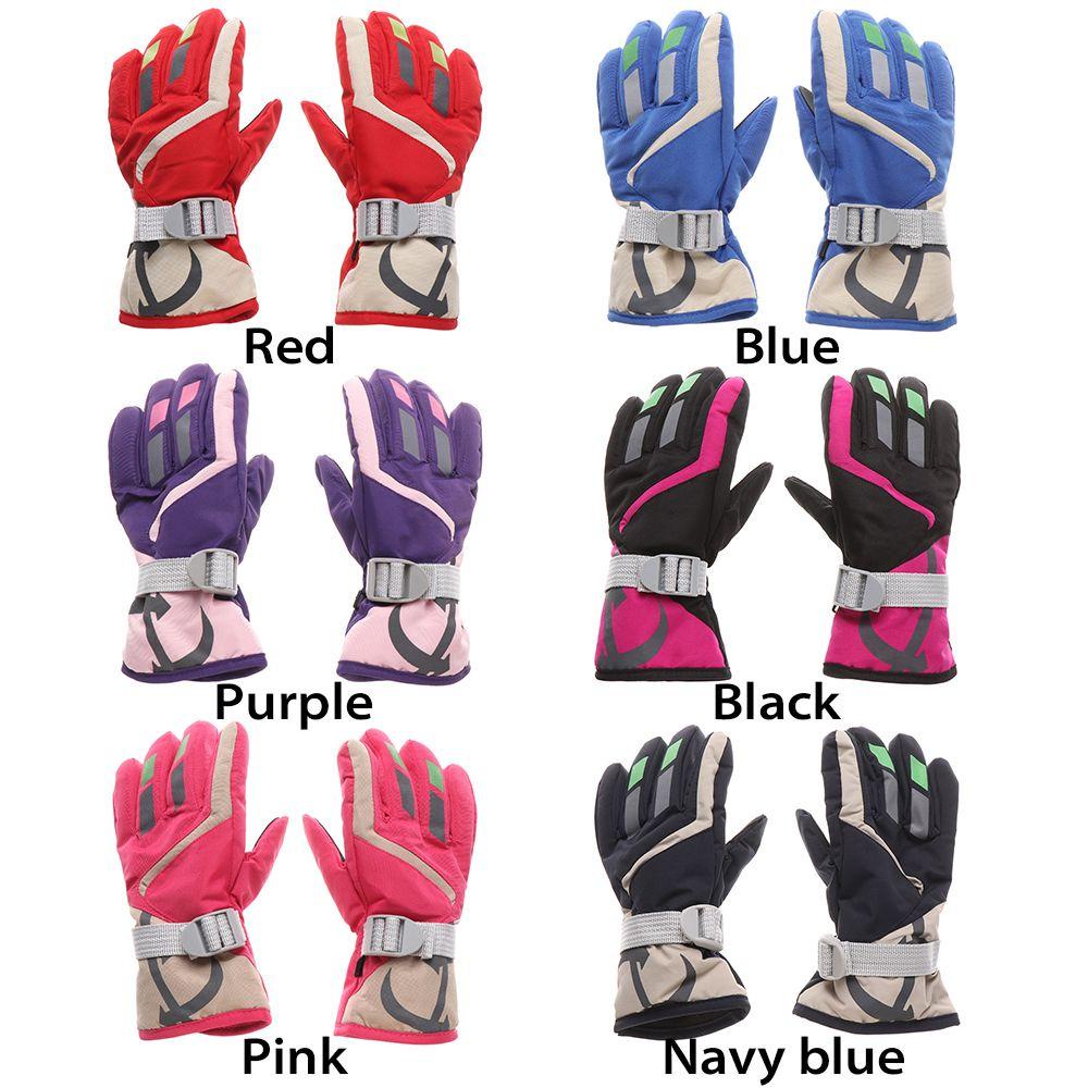 Găng Tay Trượt Tuyết Dày Dặn Giữ Ấm Mùa Đông Cho Bé
