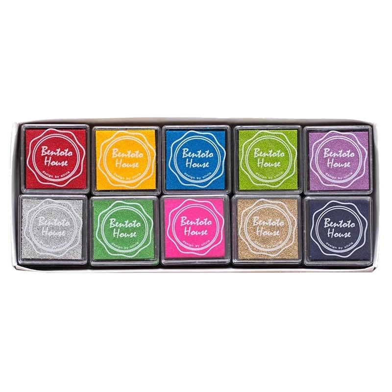 Set 24 hộp mực hình vuông nhiều màu